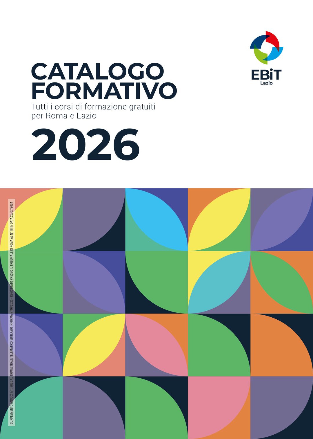 Copertina del catalogo formativo Ebit Lazio 2026